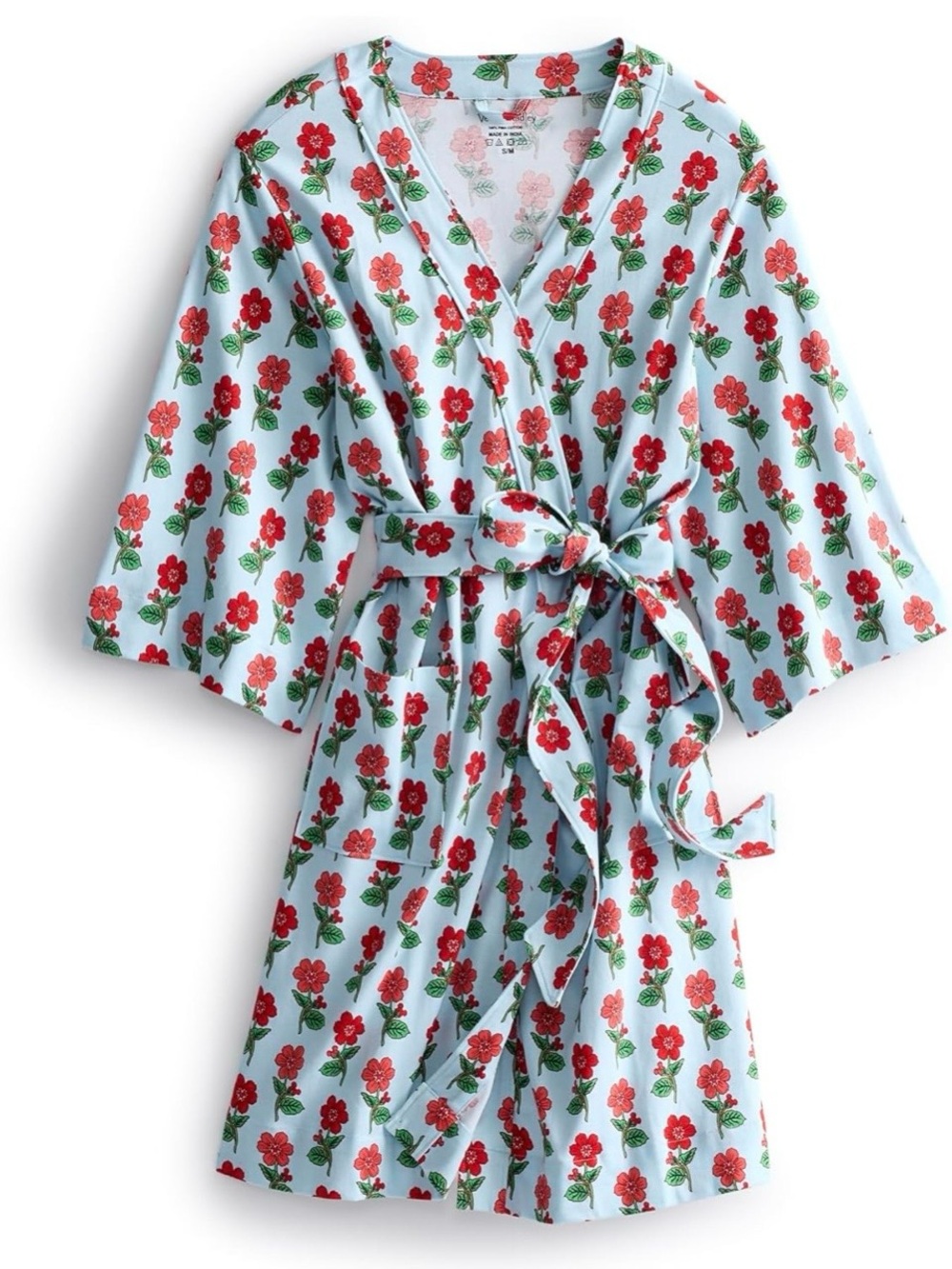 Vera Bradley Disney Cotton Knit Robe Mickey Meadow Ditsy Floral Print